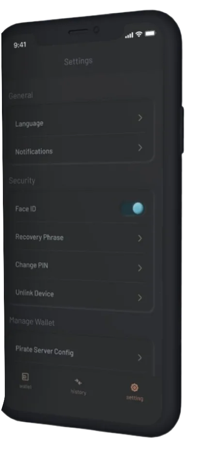 Another Cell Showing the Pirate Mobile Wallet