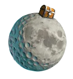 The Moon with deep craters